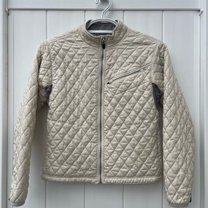 Obermeyer cream quilted puffer jacket 34100